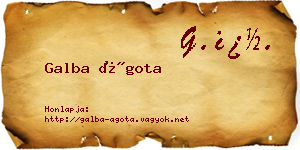 Galba Ágota névjegykártya